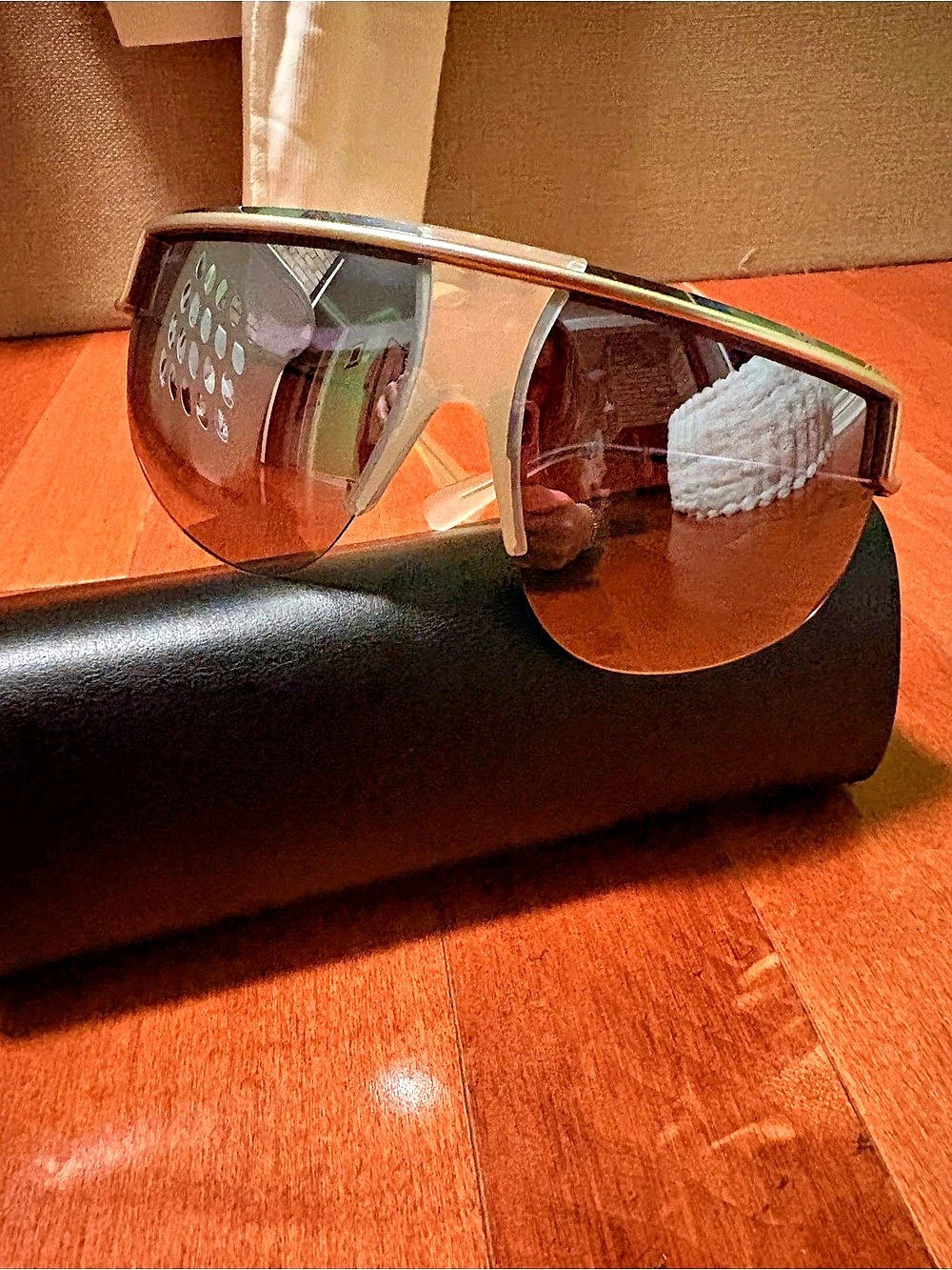 Max Mara Elsa MM0006 Sunglasses Oversized Shield Sunglasses Brown & Gold